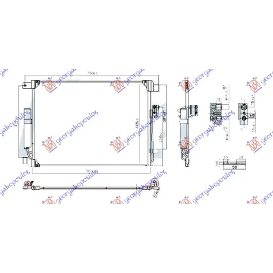 CONDENSER 2.3 DIESEL (702x488x12) (NISSENS)
