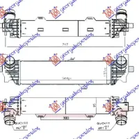 RADIATOR INTERCOOLER 2.0-3.0 DIESEL (544x137x95) (NISSENS)