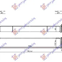 RADIATOR INTERCOOLER 2.0-2.2 DIESEL (700x113) (NISSENS)