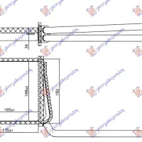 HEATER RADIATOR +/-A/C (168x165) (NISSENS)