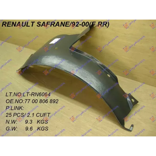 FRONT INNER FENDER (REAR PART)