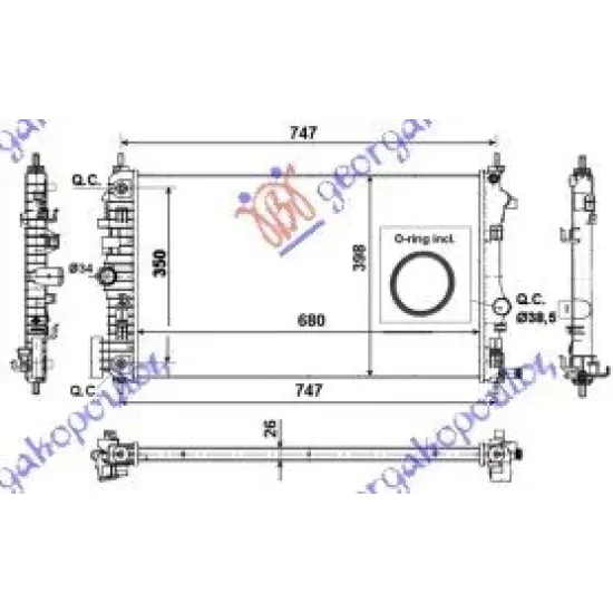 RADIATOR 2.0CDTi-TTiD+/-A/C(68x40)AYTO