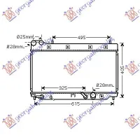 RADIATOR 1.4 8V +/-A/C A/T 04- (32,5x65)