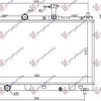 RADIATOR 1.6 16v BENZINĂ MANUAL (375x697x16) (KOYO)