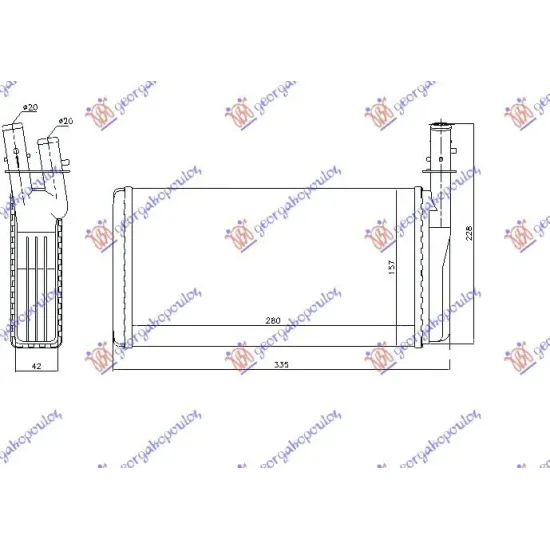 RADIATOR ÎNCĂLZIRE (M) (280x157x42)