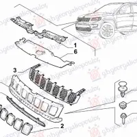 FRONT BUMPER GRILLE UPPER (LIMITED) (O)