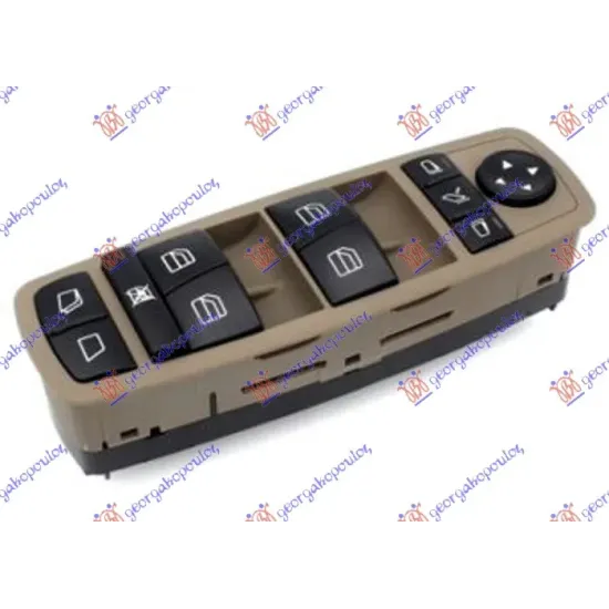 DOOR/MIRROR SWITCH FRONT FOLDABLE (BROWN) (with electric open rear windscreen) (3pin)