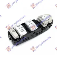 DOOR/MIRROR SWITCH FRONT (Black base/Silver bouton) (Red light) (Quatern) (3pin)