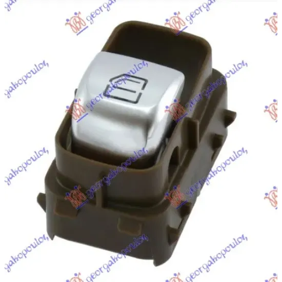 DOOR SWITCH FRONT (& REAR RH=LH) (Brown base/Silver bouton) (Red light) (4pin)