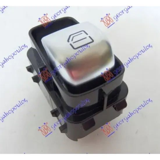 DOOR SWITCH FRONT (& REAR RH=LH) (Black base/Silver bouton) (Red light) (4pin)