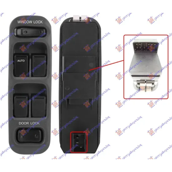 DOOR SWITCH FRONT (Quatern) (WITH WINDOW LOCK & DOOR LOCK) (10 & 3pin)