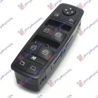 DOOR/MIRROR SWITCH FRONT (Black) (with electric open rear windscreen) (Quatern) (3pin)