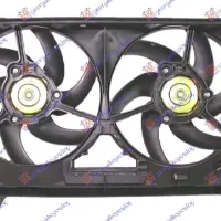 ANSAMBLU VENTILATOR RĂCIRE DOUBLU +A/C DIESEL (340/340mm) (2+2PIN)