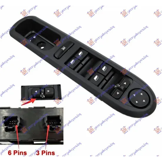 DOOR/MIRROR SWITCH FRONT (Quatern) (9pin)