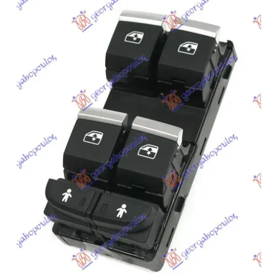 DOOR SWITCH FRONT (Quatern) (Chrome/Black) (10pin)