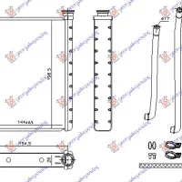 RADIATOR ÎNCĂLZIRE (BR) (145x198x26) (CU TUBURI) (JAPONIA)