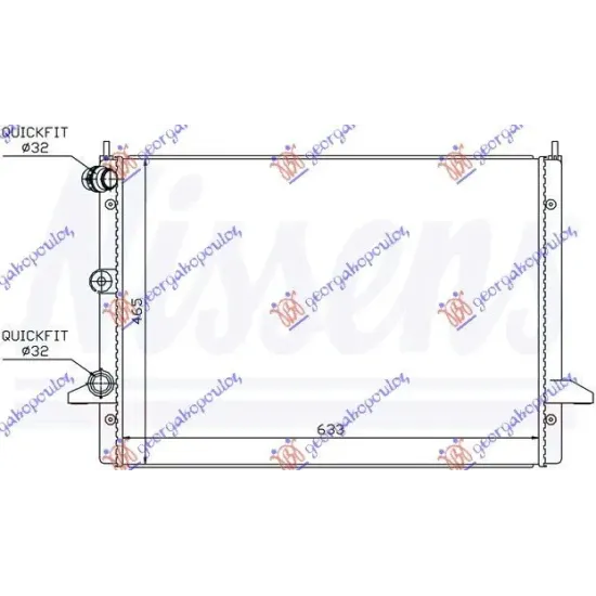 RADIATOR 2,8 i-24V (63,5x47) 00-