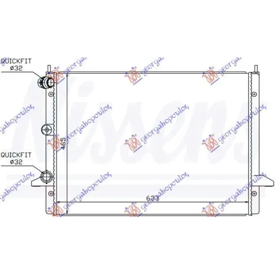 RADIATOR 2,8 i-24V (63,5x47) 00-