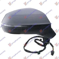 DOOR MIRROR ELECTRIC HEATED PRIMED FOLDABLE .(WITH SIDE LAMP : SIDE ASS) (12pin) (A QUALITY) (CONVEX GLASS)