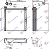 RADIATOR ÎNCĂLZIRE (BR) (153x180x26) TIP DENSO