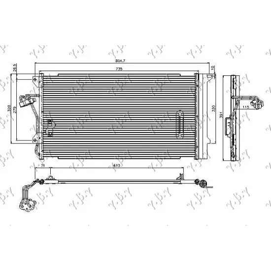 CONDENSOR BENZINĂ - DIESEL (690x390x16)