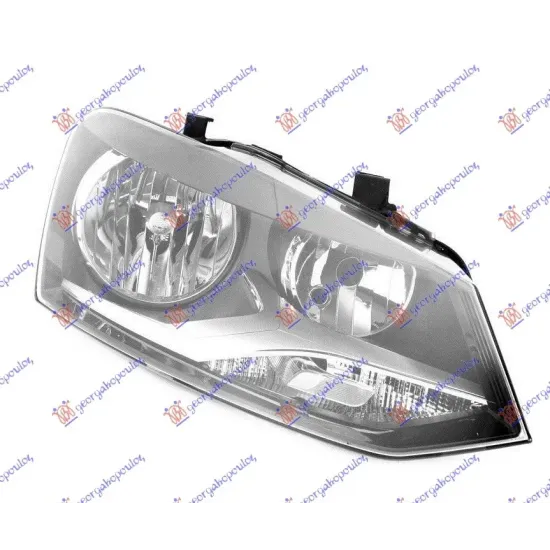 HEAD LAMP ELECTRICAL TWIN REFLECTOR (CHROME RIM) (WITH MOTOR) (E) (TYC)