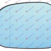 DOOR MIRROR GLASS BLUE HEATED -2002 (ASPHERICAL GLASS)