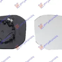 DOOR MIRROR GLASS HEATED (SMALL) (CONVEX GLASS)