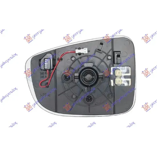 DOOR MIRROR GLASS HEATED (WITH BLIS) (CONVEX GLASS)