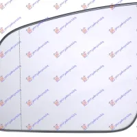 DOOR MIRROR GLASS HEATED -2009 (ASPHERICAL GLASS)