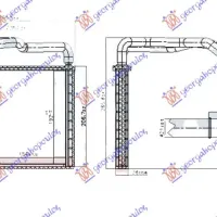 HEATER RADIATOR 1.0 T-GDI-1.2-1.4 CVVT PETROL - 1.1-1.4 CRDI DIESEL (154x192x26) (NISSENS)