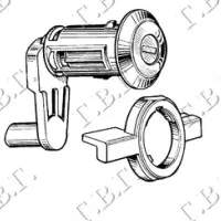 FRONT DOOR LOCK CYLINDER WITH KEYS (SET 2 PCS)