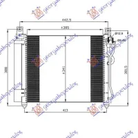 CONDENSOR BENZINĂ-DIESEL (39,6x34)