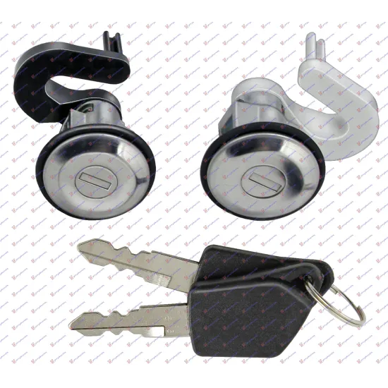 FRONT DOOR LOCK CYLINDER 5D (SET 2PCS) (WITH KEY) (CURVE KLIP)