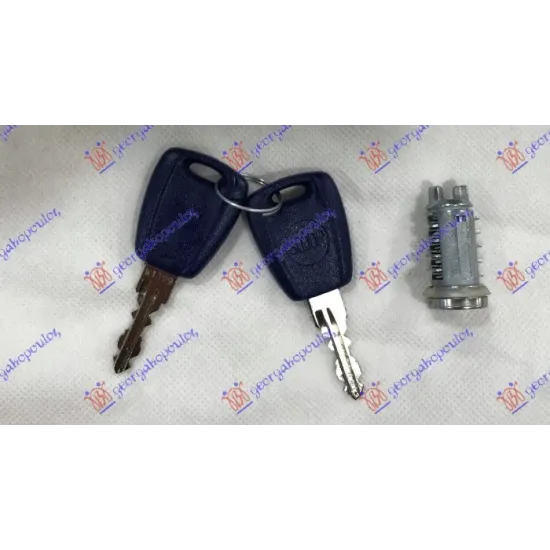 DOOR CYLINDER (3PCS) (1 CYLINDER - 2 KEYS) (OLD KEY TYPE - BLUE)