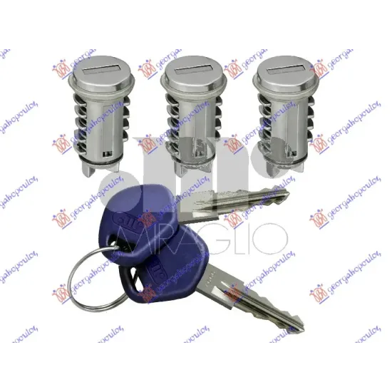 CYLINDER LOCK (SET 3PCS) SIMPLE WITH KEY