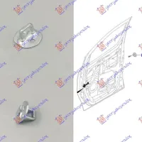 DOOR LOCK STRIKER FRONT/REAR (RH=LH)