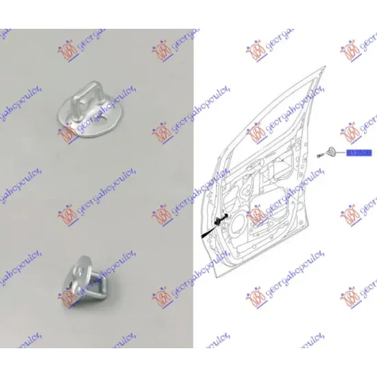 DOOR LOCK STRIKER FRONT/REAR (RH=LH)