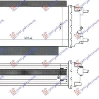 RADIATOR INTERCOOLER 1.5-1.6 TDCi Φ50.5 (300x147x80)