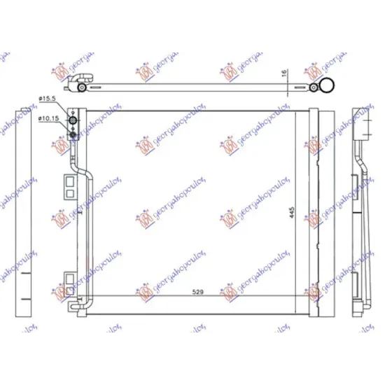 CONDENSOR 1.5 DCi DIESEL (490x450x16)