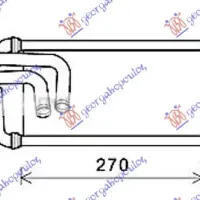 HEATER RADIATOR (141x261x26)