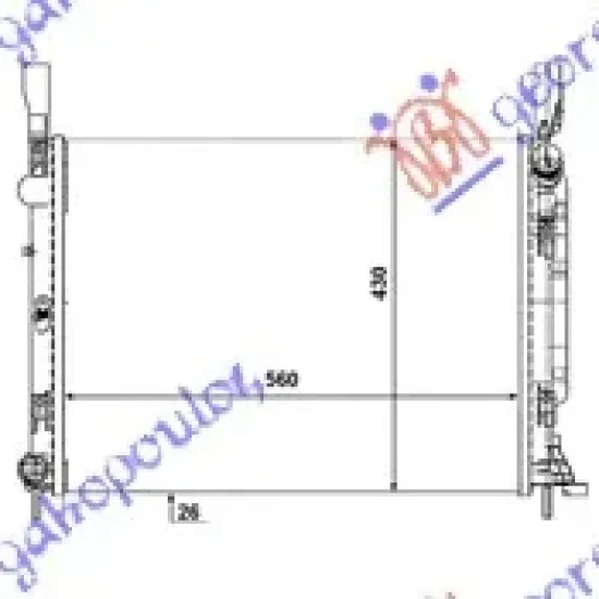 RADIATOR 1.5 DIESEL DCi (560x418x26)