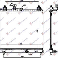 RADIATOR 1.2 BENZINĂ (425x485x16) (KOYO)