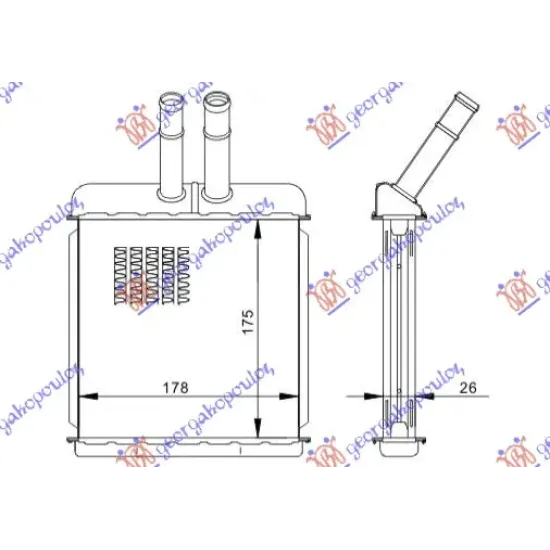 HEATER RADIATOR (175x178)