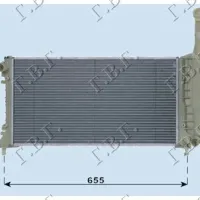 RADIATOR 1.4 PETROL +/- A/C (580x308) (WITH OVERFLOW PIPE)
