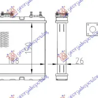 HEATER RADIATOR (150x188) (WITHOUT PIPES AND WATER SWITCH)