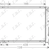 RADIATOR 1.7TD DIESEL +/- AC (600X370) (ENGINE X17DTL)
