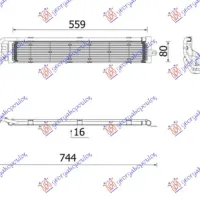 ADDITIONAL RADIATOR 1.4 PETROL/HYBRID (551x82)