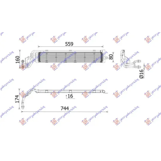 ADDITIONAL RADIATOR 1.4 PETROL/HYBRID (551x82)