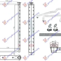 HEATER RADIATOR (124x280x26)